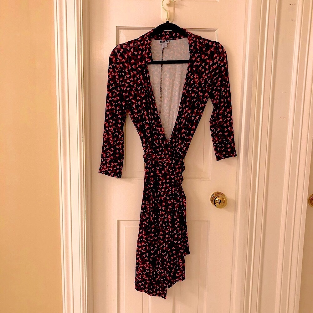 DNKY Wrap midi dress